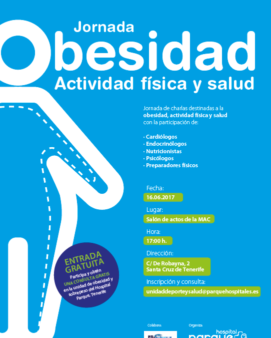 Jornada "Obesidad, actividad física y salud" Hospital Clínica Parque viernes 16 junio 17h en la MAC
